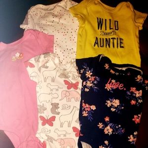 Carter's Onesies set of 5.  (3 months)